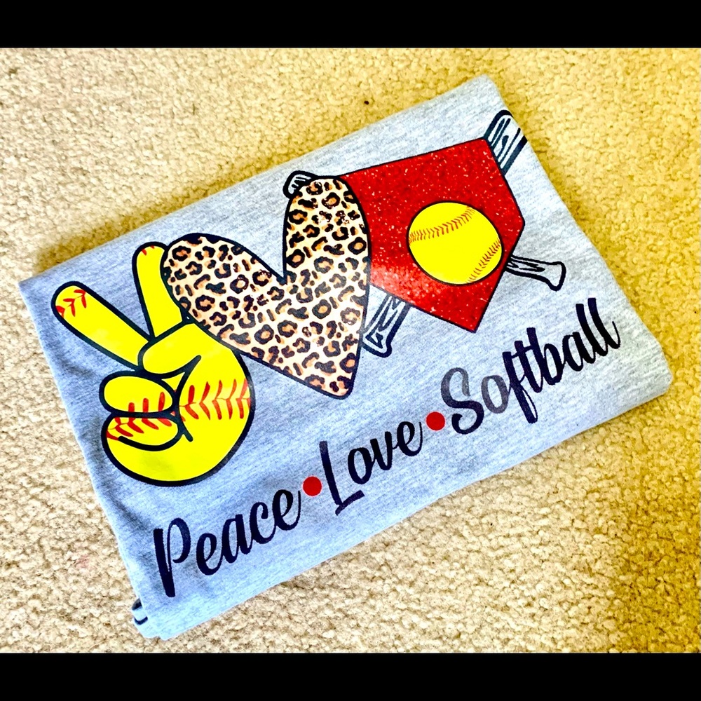 Peace Love Softball Tee